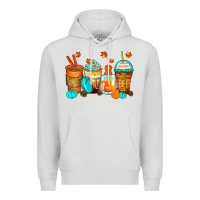 Dove Grey thankful coffee cups Premium Hoodie - Zillion Design Studio