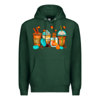 Sports Green thankful coffee cups Premium Hoodie - Zillion Design Studio