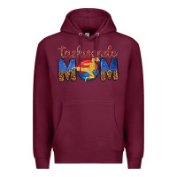 Burgundy taekwondo mom Premium Hoodie - texasbilliewilder
