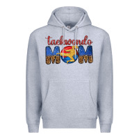 Heather Grey taekwondo mom Premium Hoodie - texasbilliewilder