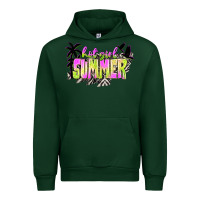Forest Green hot girl summer with palms Urban Hoodie - texasbilliewilder