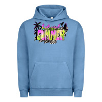 Pigment Pebble Blue hot girl summer with palms Urban Hoodie - texasbilliewilder