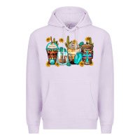 Lilac blessed coffee cups Premium Hoodie - Zillion Design Studio