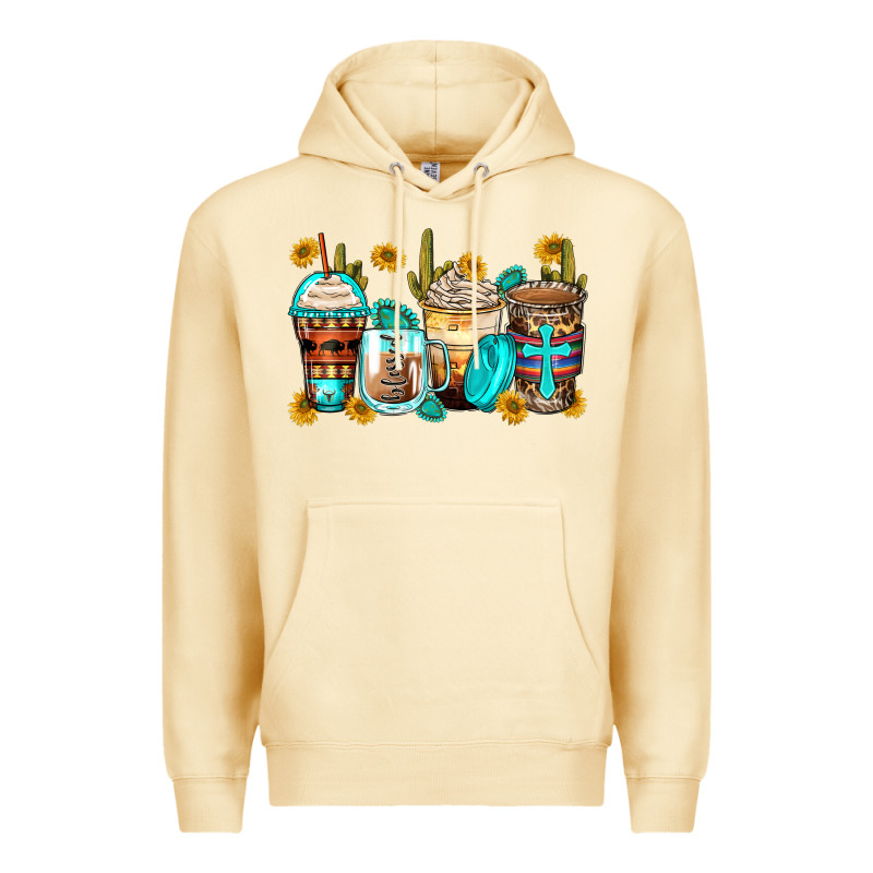 Blessed Coffee Cups Premium Hoodie by Zillion Design Studio | Teevron