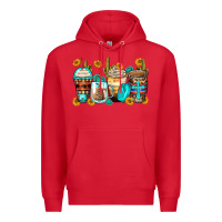 Red blessed coffee cups Premium Hoodie - Zillion Design Studio