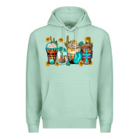Seafoam blessed coffee cups Premium Hoodie - Zillion Design Studio