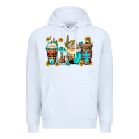 White blessed coffee cups Premium Hoodie - Zillion Design Studio