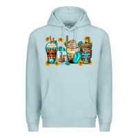 Blue Mist blessed coffee cups Premium Hoodie - Zillion Design Studio
