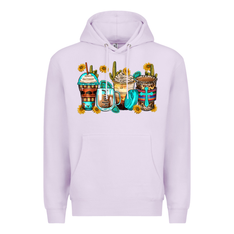 Blessed Coffee Cups Premium Hoodie by Zillion Design Studio | Teevron