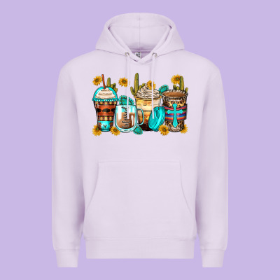 Blessed Coffee Cups Premium Hoodie Designed By Zillion Design Studio