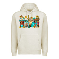 Oatmeal Heather blessed coffee cups Premium Hoodie - Zillion Design Studio