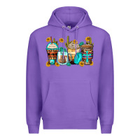 Purple blessed coffee cups Premium Hoodie - Zillion Design Studio