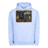 Pigment Grape Ice western black angus cattle and calf with leopard Urban Hoodie - RanaPortraitStore