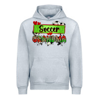 Heather Grey soccer grandma with leopard Urban Hoodie - Zillion Design Studio