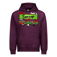 Mauve Wine soccer grandma with leopard Urban Hoodie - Zillion Design Studio