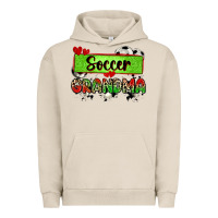 Pigment French Oak soccer grandma with leopard Urban Hoodie - Zillion Design Studio