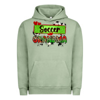Pigment Oil Green soccer grandma with leopard Urban Hoodie - Zillion Design Studio
