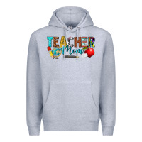 Heather Grey teacher mom Premium Hoodie - texasbilliewilder