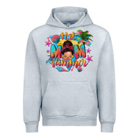 Heather Grey hot mom summer with messy bun Urban Hoodie - texasbilliewilder