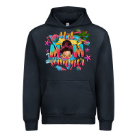 Navy hot mom summer with messy bun Urban Hoodie - texasbilliewilder