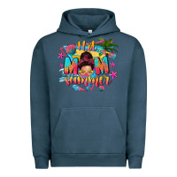 Pigment Midnight Navy hot mom summer with messy bun Urban Hoodie - texasbilliewilder