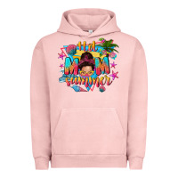 Pigment Salmon hot mom summer with messy bun Urban Hoodie - texasbilliewilder