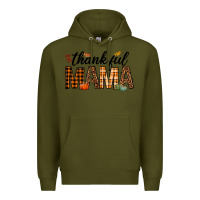 Army Green thankful mama Premium Hoodie - texasbilliewilder