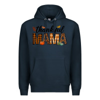 Navy thankful mama Premium Hoodie - texasbilliewilder