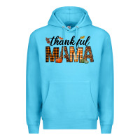 Ocean Blue thankful mama Premium Hoodie - texasbilliewilder