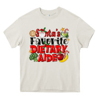 Cream santas favorite dietary aide Heavy Core Tee - LillyAllenDesigns
