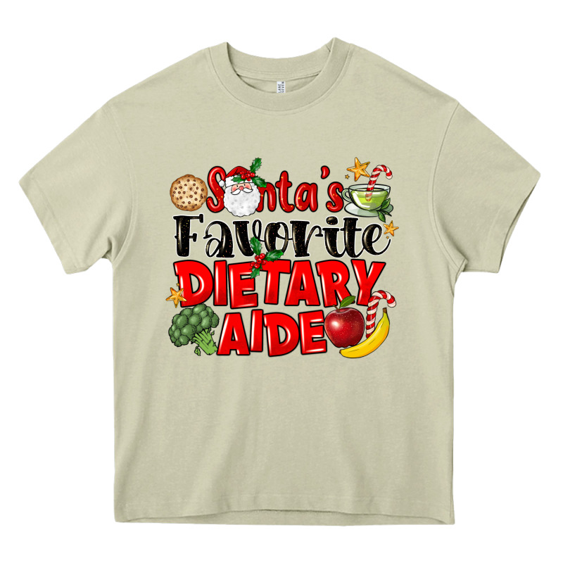 Santas Favorite Dietary Aide Heavy Core Tee by LillyAllenDesigns | Teevron