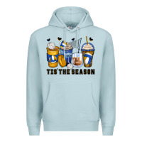 Blue Mist tis' the season volleyball coffee cups Premium Hoodie - Zillion Design Studio