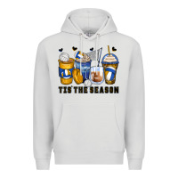 Dove Grey tis' the season volleyball coffee cups Premium Hoodie - Zillion Design Studio
