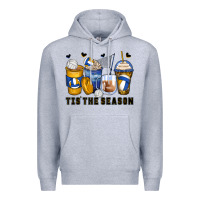 Heather Grey tis' the season volleyball coffee cups Premium Hoodie - Zillion Design Studio