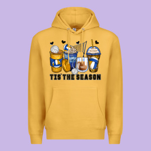 Tis' The Season Volleyball Coffee Cups Premium Hoodie Designed By Zillion Design Studio