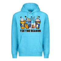 Ocean Blue tis' the season volleyball coffee cups Premium Hoodie - Zillion Design Studio
