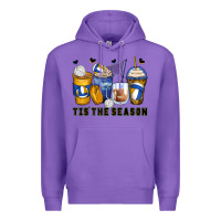 Purple tis' the season volleyball coffee cups Premium Hoodie - Zillion Design Studio