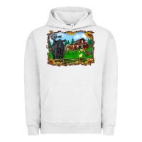 Pigment Lunar Rock western barnyard black angus cattle longhorn rooster and chicks Urban Hoodie - RanaPortraitStore