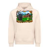 Sandshell western barnyard black angus cattle longhorn rooster and chicks Urban Hoodie - RanaPortraitStore