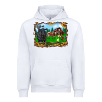 White western barnyard black angus cattle longhorn rooster and chicks Urban Hoodie - RanaPortraitStore
