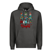 Charcoal Heather western trees merry and bright christmas Premium Hoodie - RanaPortraitStore