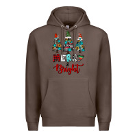 Coffee western trees merry and bright christmas Premium Hoodie - RanaPortraitStore