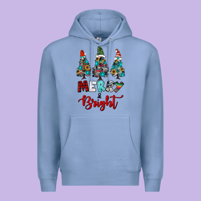 Western Trees Merry And Bright Christmas Premium Hoodie Designed By Ranaportraitstore
