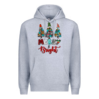 Heather Grey western trees merry and bright christmas Premium Hoodie - RanaPortraitStore