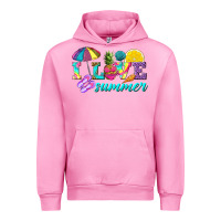 Fuchsia Pink i love summer Urban Hoodie - texasbilliewilder