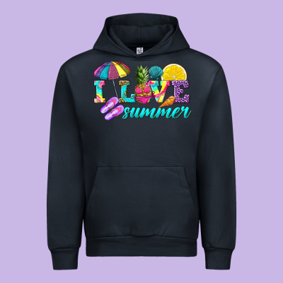 I Love Summer Urban Hoodie Designed By Texasbilliewilder