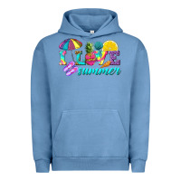 Pigment Pebble Blue i love summer Urban Hoodie - texasbilliewilder