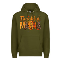 Army Green thankful mama Premium Hoodie - texasbilliewilder
