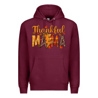 Burgundy thankful mama Premium Hoodie - texasbilliewilder