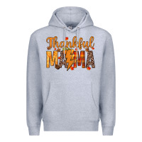 Heather Grey thankful mama Premium Hoodie - texasbilliewilder